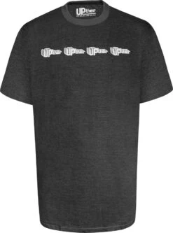 Uptheir Leia Logo Print Crew Neck SS Pyjama Set - Grey