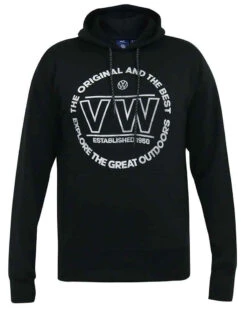 Duke D555 Bourton Over Head Volkswagen Logo Print Hoodie - Black -Famous Menswear Store tumbnail 77249497 cfbf 4e6a a35e a3dd49e68519