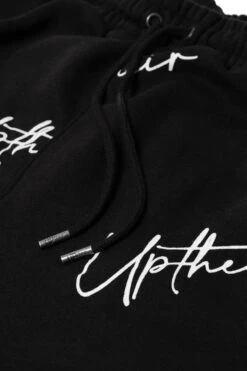 Uptheir Luxury Large Script Logo Joggers - Black -Famous Menswear Store tumbnail 77de3226 8366 480b b4dd fcdd34f27363