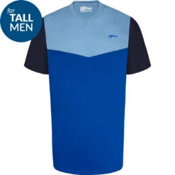 Uptheir Cube Two TALL V-Neck Colour Block T-Shirt - Blue -Famous Menswear Store tumbnail 7a39903e 64a3 4ba5 aaee 0fb3b4f1c7b3