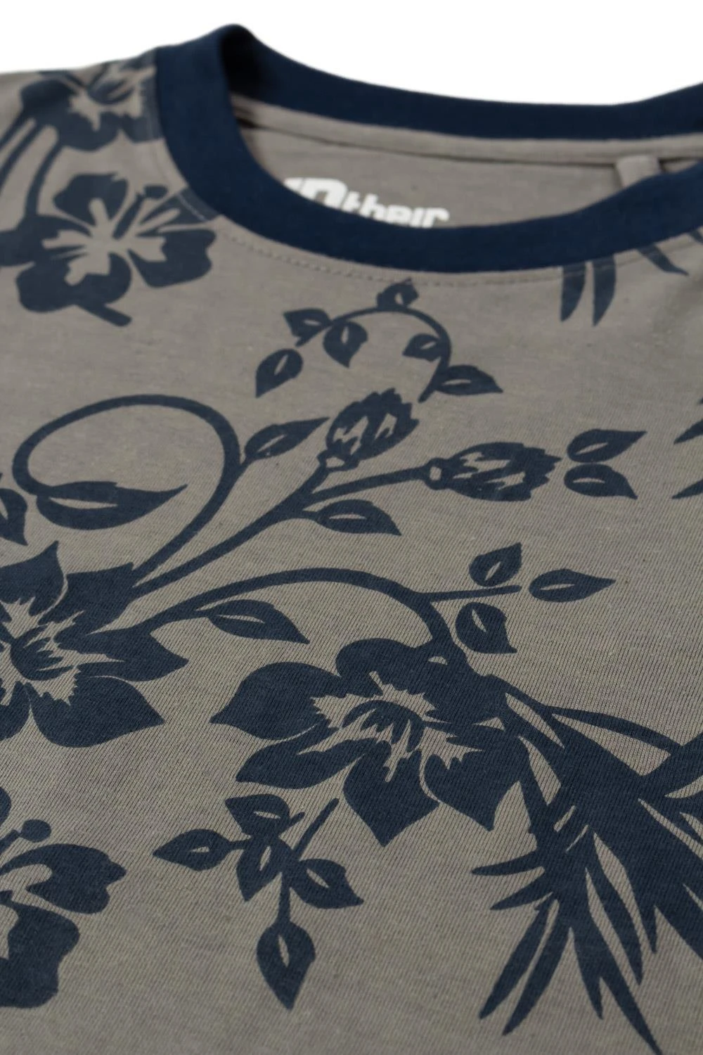 Uptheir Even Two Floral Print Crew Neck T-Shirt - Navy 5 Uptheir Even Two Floral Print Crew Neck T-Shirt - Navy - Image 3