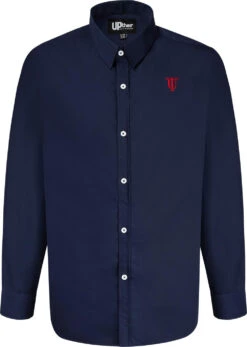 Uptheir Oxford Formal Long Sleeve Shirt - Navy Peony
