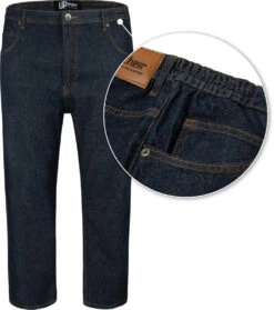 Uptheir Powerful Elasticated Waistband Jeans - Dark Wash -Famous Menswear Store tumbnail 86399524 fe44 4a60 bfe5 559670bb987d 1