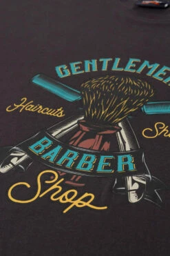 Espionage Gentlemen Barber Graphic Print T-Shirt - Charcoal 8 Espionage Gentlemen Barber Graphic Print T-Shirt - Charcoal -Famous Menswear Store tumbnail 8702ca35 c5bd 4804 8cd1 2598ba74d1d9