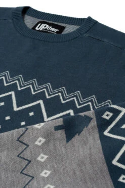 Uptheir Hawk Fair Isle Christmas Sweater - Sailor Blue -Famous Menswear Store tumbnail 888fc7ed f7de 43a8 b38f bbc8e29ffcd7