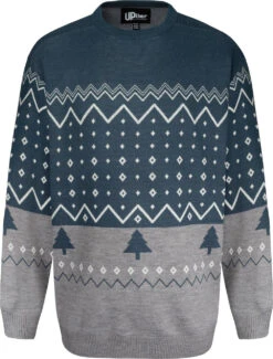 Uptheir Hawk Fair Isle Christmas Sweater - Sailor Blue -Famous Menswear Store tumbnail 88d4c372 de89 4f4e 8629 eaaa285ba6ec