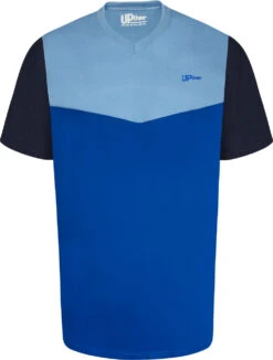 Uptheir Cube Two V-Neck Colour Block T-Shirt - Blue -Famous Menswear Store tumbnail 890ddab7 7f4d 4080 836a ccb838bac90d