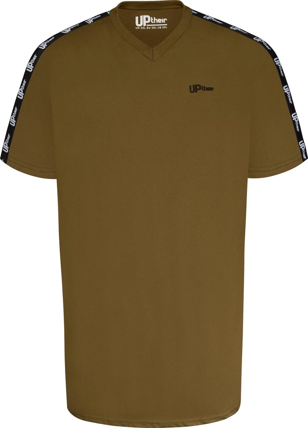 Uptheir Tri Two TALL Shoulder Tape V-Neck T-Shirt - Green 3 Uptheir Tri Two TALL Shoulder Tape V-Neck T-Shirt - Green