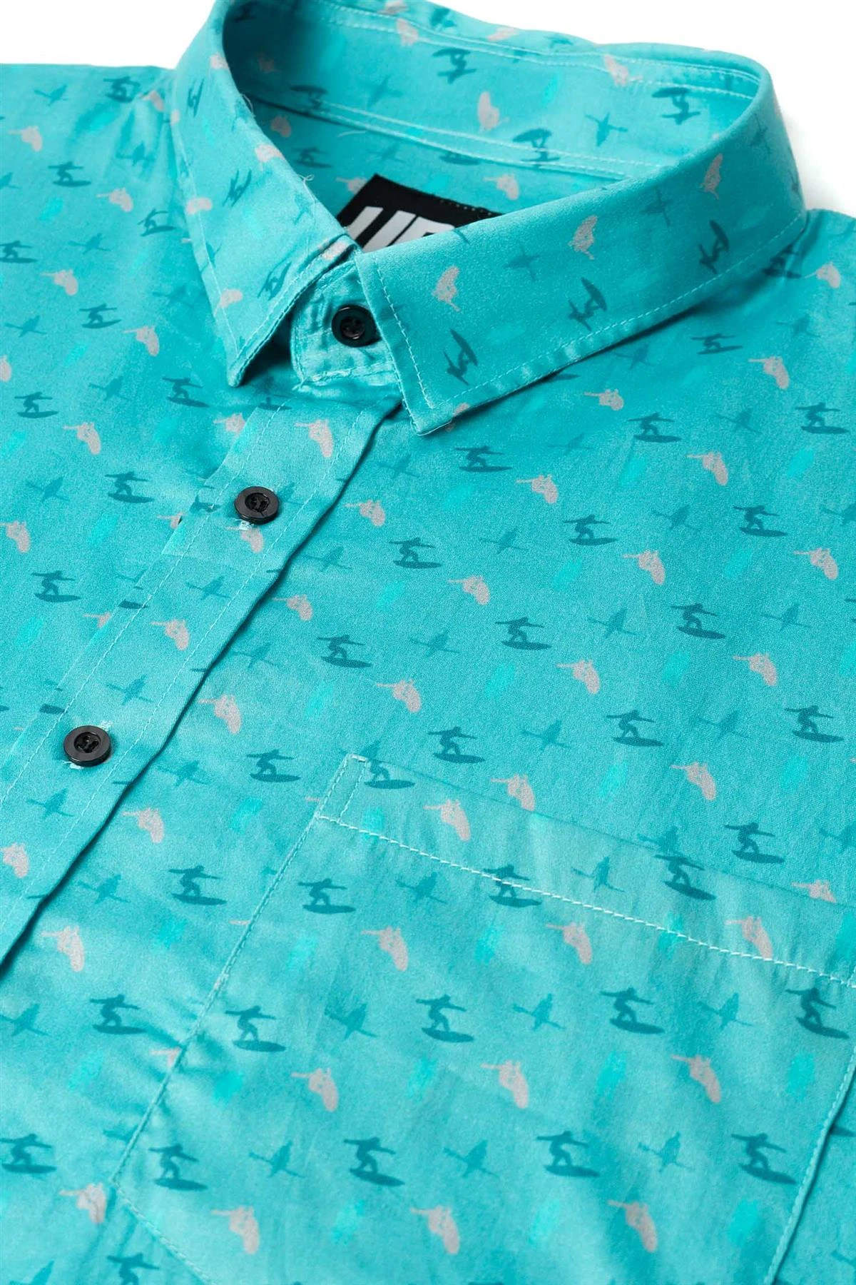 Uptheir Buxton Surfer Dude SS Print Shirt - Blue 6 Uptheir Buxton Surfer Dude SS Print Shirt - Blue - Image 4