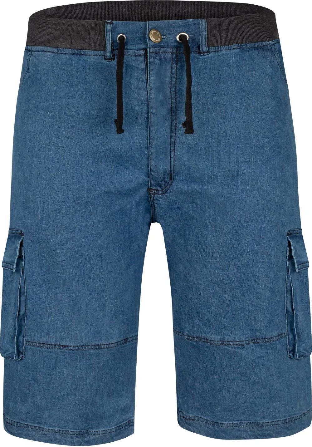 Uptheir Arwen TALL Ribbed Waistband Denim Shorts - Blue Wash 5 Uptheir Arwen TALL Ribbed Waistband Denim Shorts - Blue Wash - Image 3