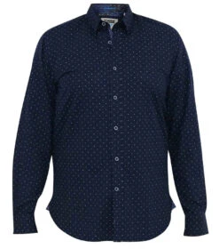 Duke D555 Epping Long Sleeve Mirco Patterened Shirt - Navy -Famous Menswear Store tumbnail 8a46b59b 8ee7 4eba 87c4 e8fbc75f7c3b