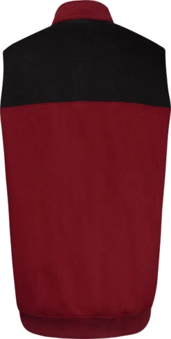 Uptheir The Roller Zip Through Gilet - Burgundy Black