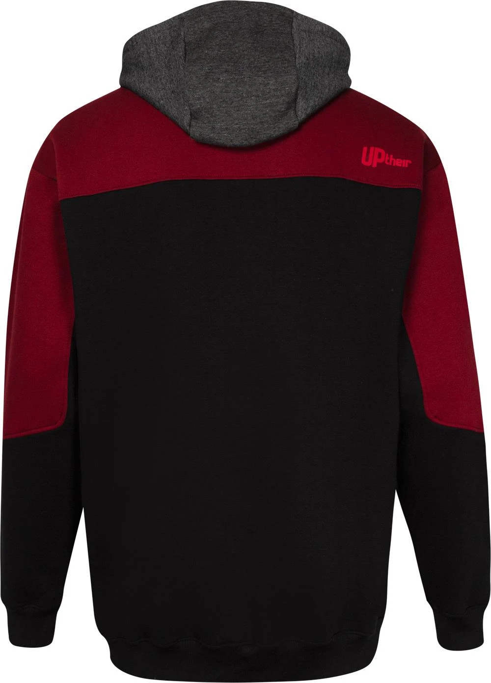 Uptheir Marlon Contrast Panel Overhead Hoody - Black 3 Uptheir Marlon Contrast Panel Overhead Hoody - Black