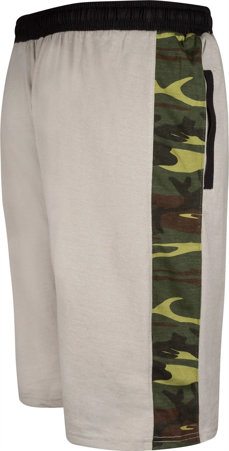Uptheir Pryde TALL Camo Panel Jersey Shorts - Light Grey 5 Uptheir Pryde TALL Camo Panel Jersey Shorts - Light Grey - Image 3