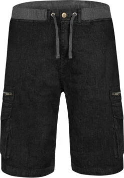 Uptheir Aragon TALL Ribbed Waistband Denim Shorts Black -Famous Menswear Store tumbnail 8bb124fe aeed 4caf 9788 5b8eb503b458