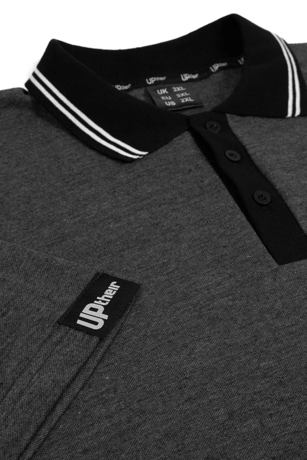 Uptheir Yankee Twin Tipped Polo - Grey 5 Uptheir Yankee Twin Tipped Polo - Grey - Image 3