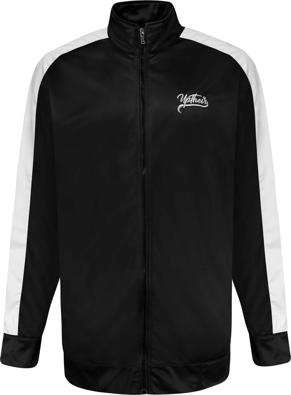 Uptheir Tribulations Zip Through Poly Track Top - Black 4 Uptheir Tribulations Zip Through Poly Track Top - Black - Image 2