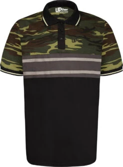 Uptheir Poplar Two Camo Block Polo Shirt - Black -Famous Menswear Store tumbnail 8d119efc 47bd 4d09 af11 1a3d7bcda23c