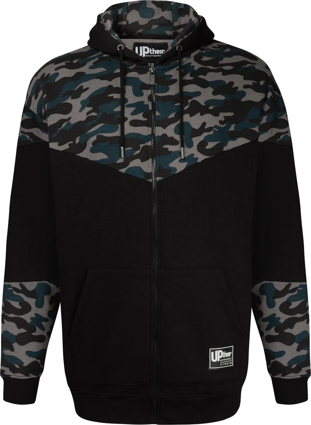 Uptheir Winning Camouflage Print Hoody - Black 4 Uptheir Winning Camouflage Print Hoody - Black - Image 2