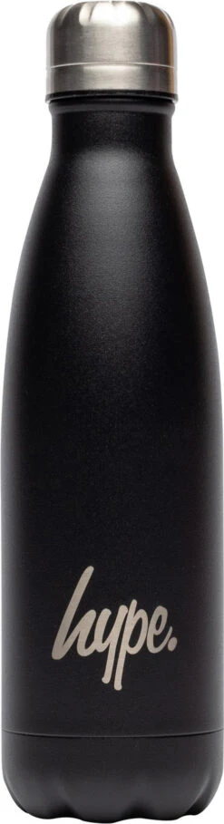Hype Powder Coated Reusable Water Bottle - Black