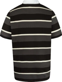 Featured Products 11 Kam Short Sleeved Striped Rugby Polo Shirt - Charcoal