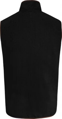 Uptheir Lonsdale TALL Polar Fleece Zip Gilet - Black