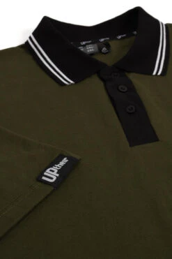 Uptheir Yankee Twin Tipped Polo - Olive -Famous Menswear Store tumbnail 91309a16 e2dd 4339 87a7 53350d4c07c5