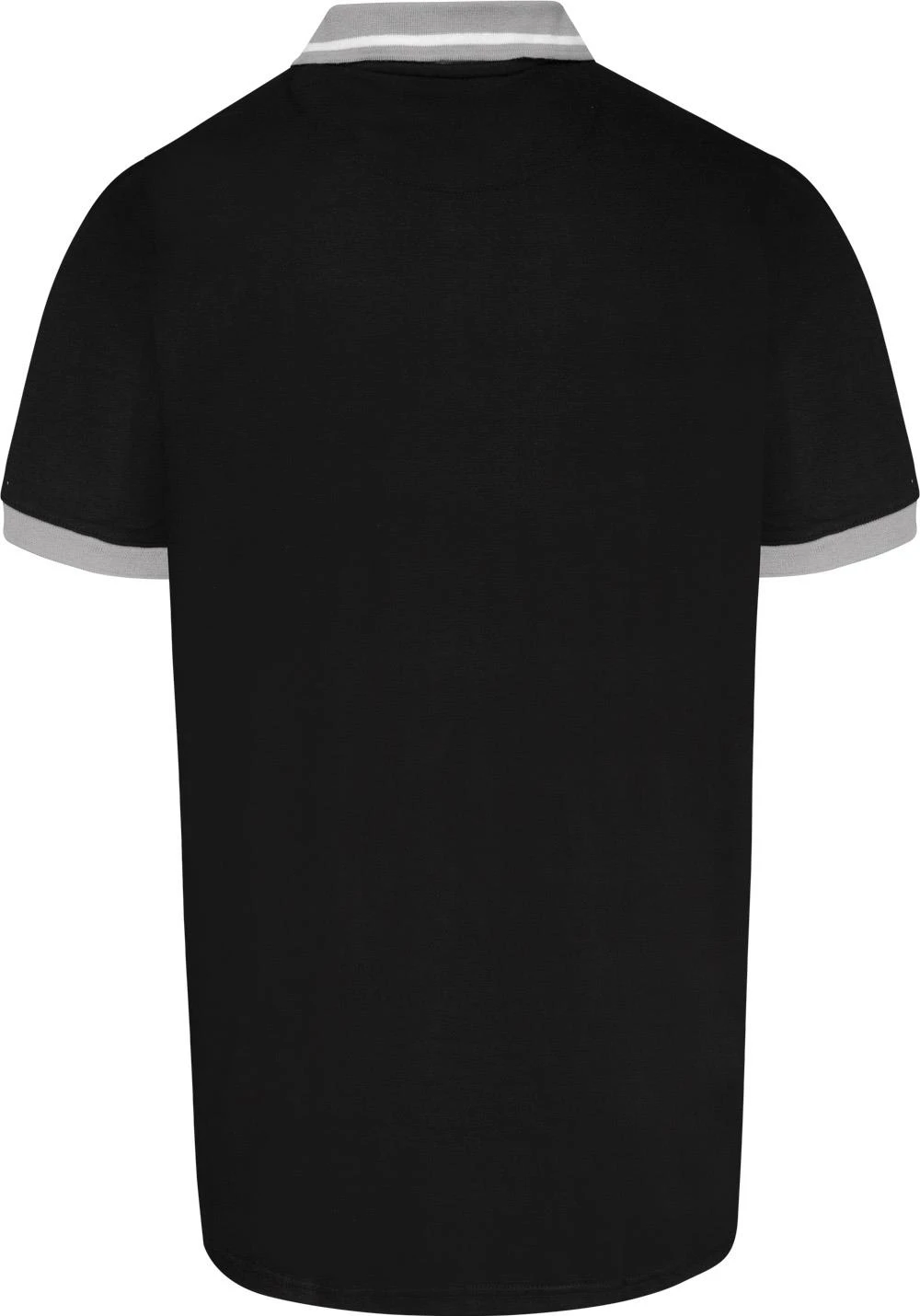 Uptheir Added TALL Tipped Contrast Collar Polo Shirt -Black 5 Uptheir Added TALL Tipped Contrast Collar Polo Shirt -Black - Image 3