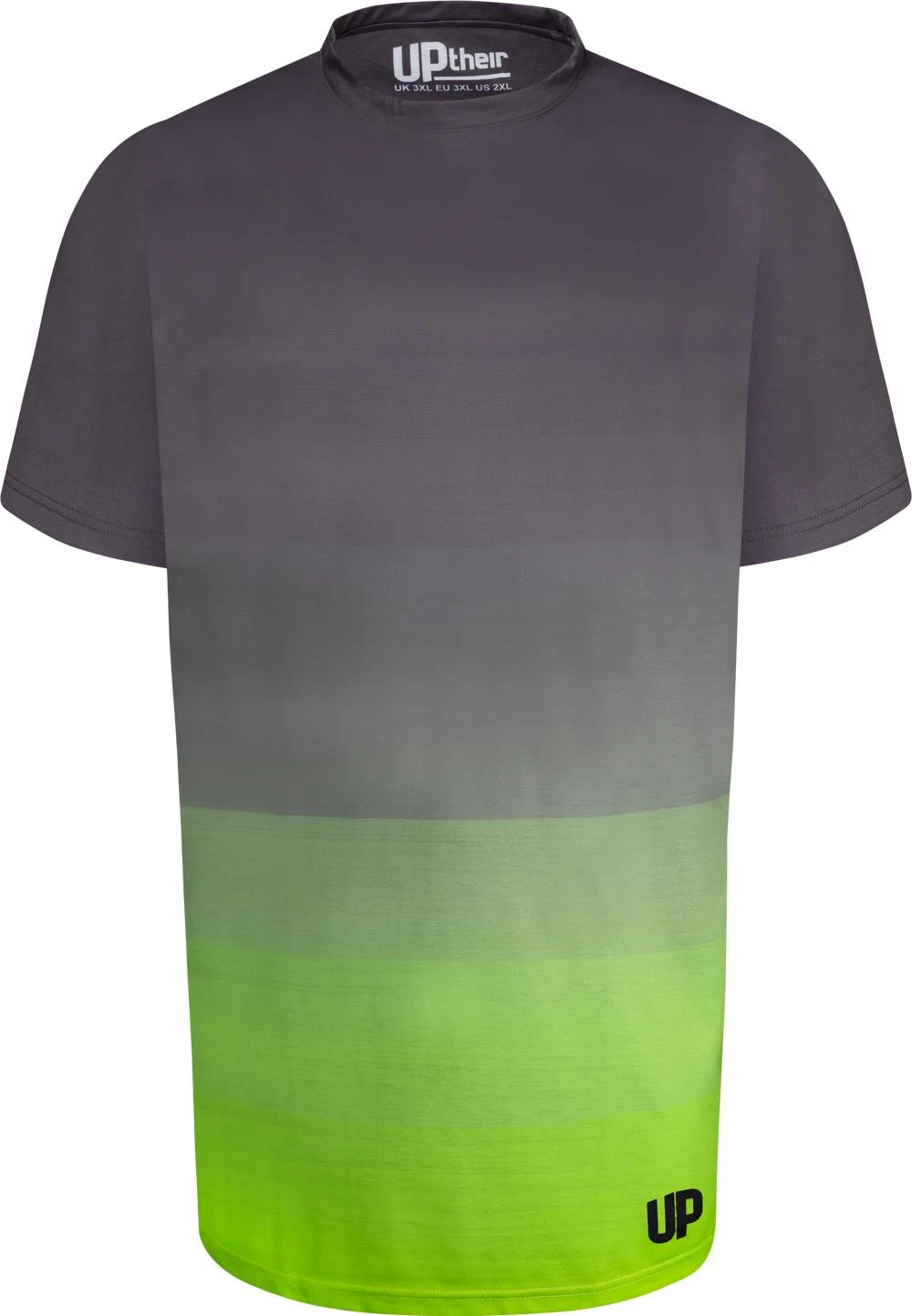 Uptheir Mush TALL Gradient Block Fade T-Shirt - Green 3 Uptheir Mush TALL Gradient Block Fade T-Shirt - Green