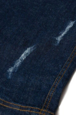 Uptheir Vigo TALL Distressed Denim Shorts - Dark Blue Wash -Famous Menswear Store tumbnail 9231c629 8e0a 413d 917a f3cce68ea781