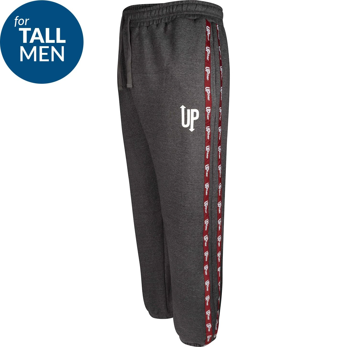 Uptheir Boyne TALL Branded Twin Tape Side Joggers - Carbon 4 Uptheir Boyne TALL Branded Twin Tape Side Joggers - Carbon - Image 2