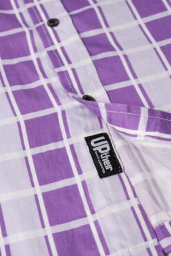 Uptheir Tarpourley SS Pocket Checked Shirt - Purple -Famous Menswear Store tumbnail 944a6bf8 1cae 42e5 868c 19a69de32f32