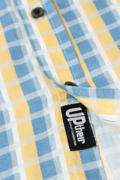 Uptheir Holmes Short Sleeve Checked Shirt - Yellow -Famous Menswear Store tumbnail 9703be4b 07eb 43f4 aeea 37ea1387d622