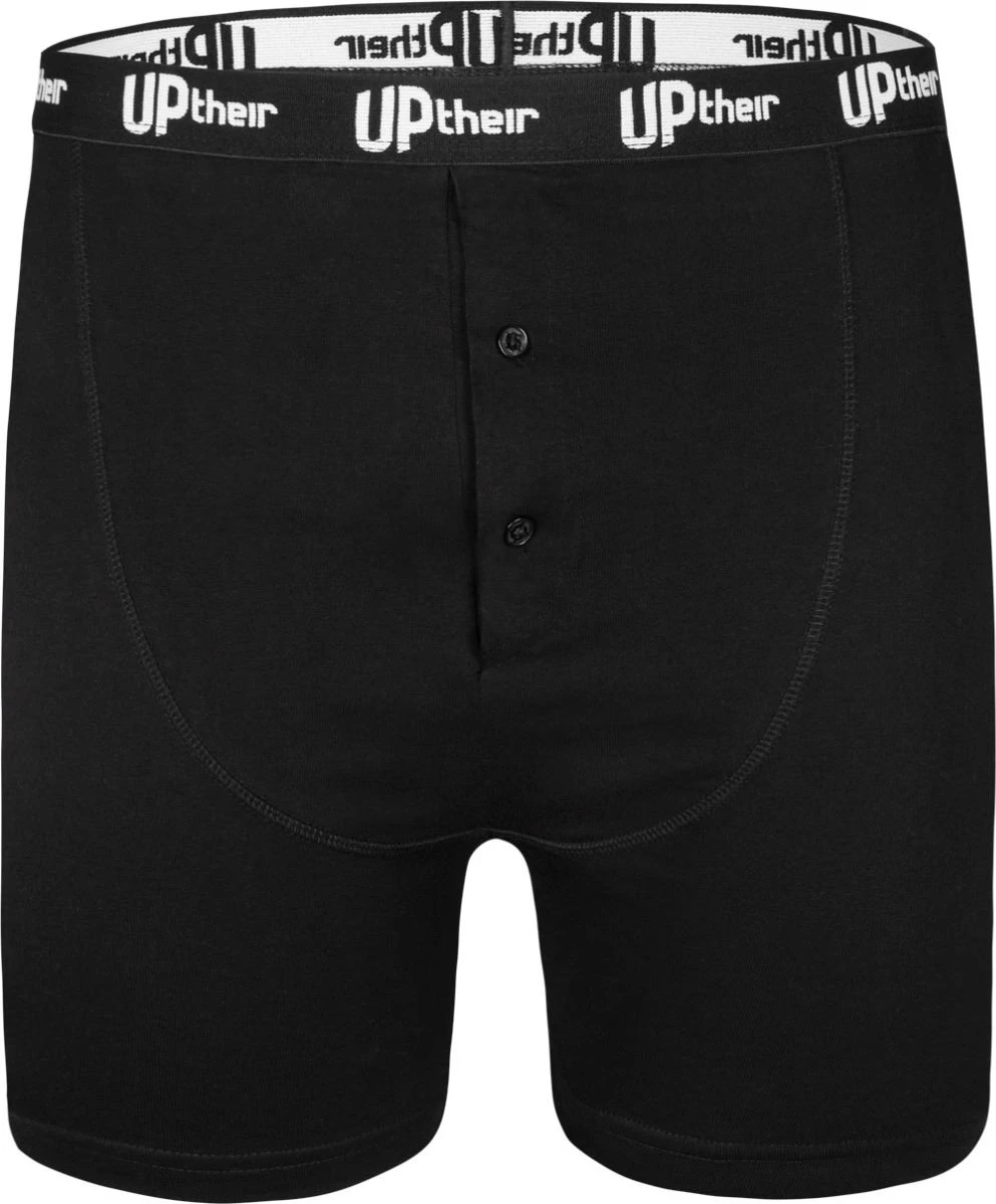 Uptheir Hustler Elasticated Waist Boxer Shorts - Black 4 Uptheir Hustler Elasticated Waist Boxer Shorts - Black - Image 2