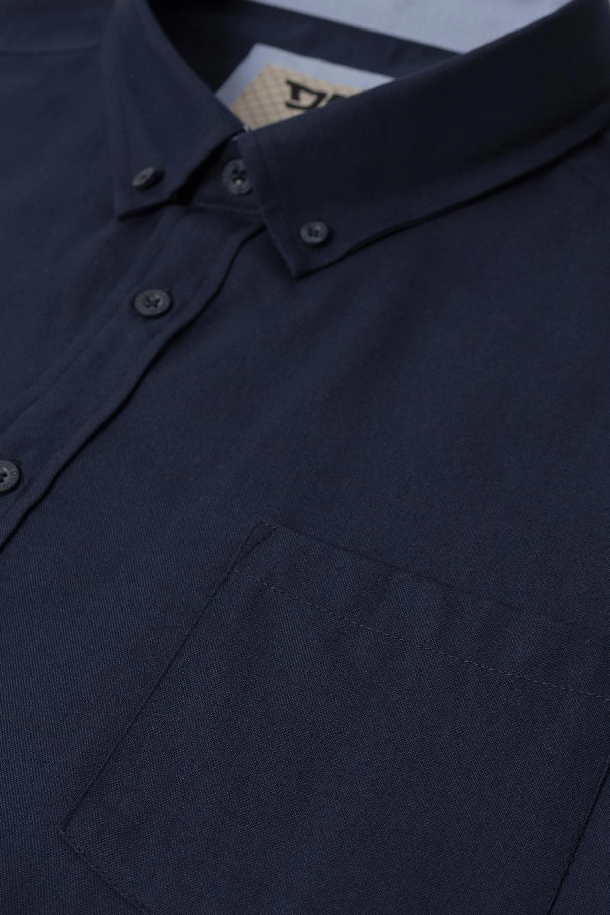 Duke D555 James Basic Oxford Short Sleeve Shirt - Navy 4 Duke D555 James Basic Oxford Short Sleeve Shirt - Navy - Image 2