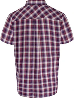 Uptheir Palma Short Sleeve Checked Shirt - Purple -Famous Menswear Store tumbnail 97b04030 b1c2 4f48 afcc cfa8e52cac78