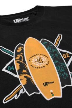 Uptheir Iron Surf Board Graphic Print T-Shirt - Black -Famous Menswear Store tumbnail 99ac6988 0a5c 4746 85a4 a6cbd4db5c27