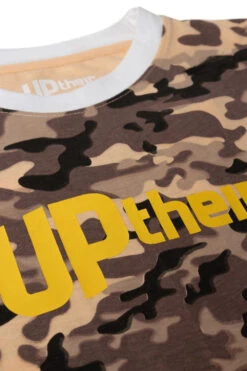 Uptheir Flok Camouflage Print Crew Neck T-Shirt - Brown -Famous Menswear Store tumbnail 9a19de56 6cf2 484c 90d0 132430185495