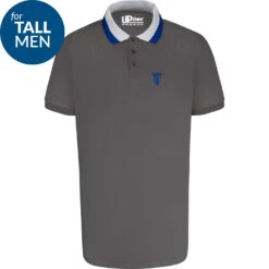 Uptheir Tipped TALL Contrast Tip Collar Polo Shirt - Grey -Famous Menswear Store tumbnail 9acbadf0 0247 482c 9e0f 7e87b107ed7d