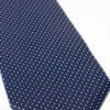 Uptheir All Over Polka Dot Extra Long Necktie - Navy White