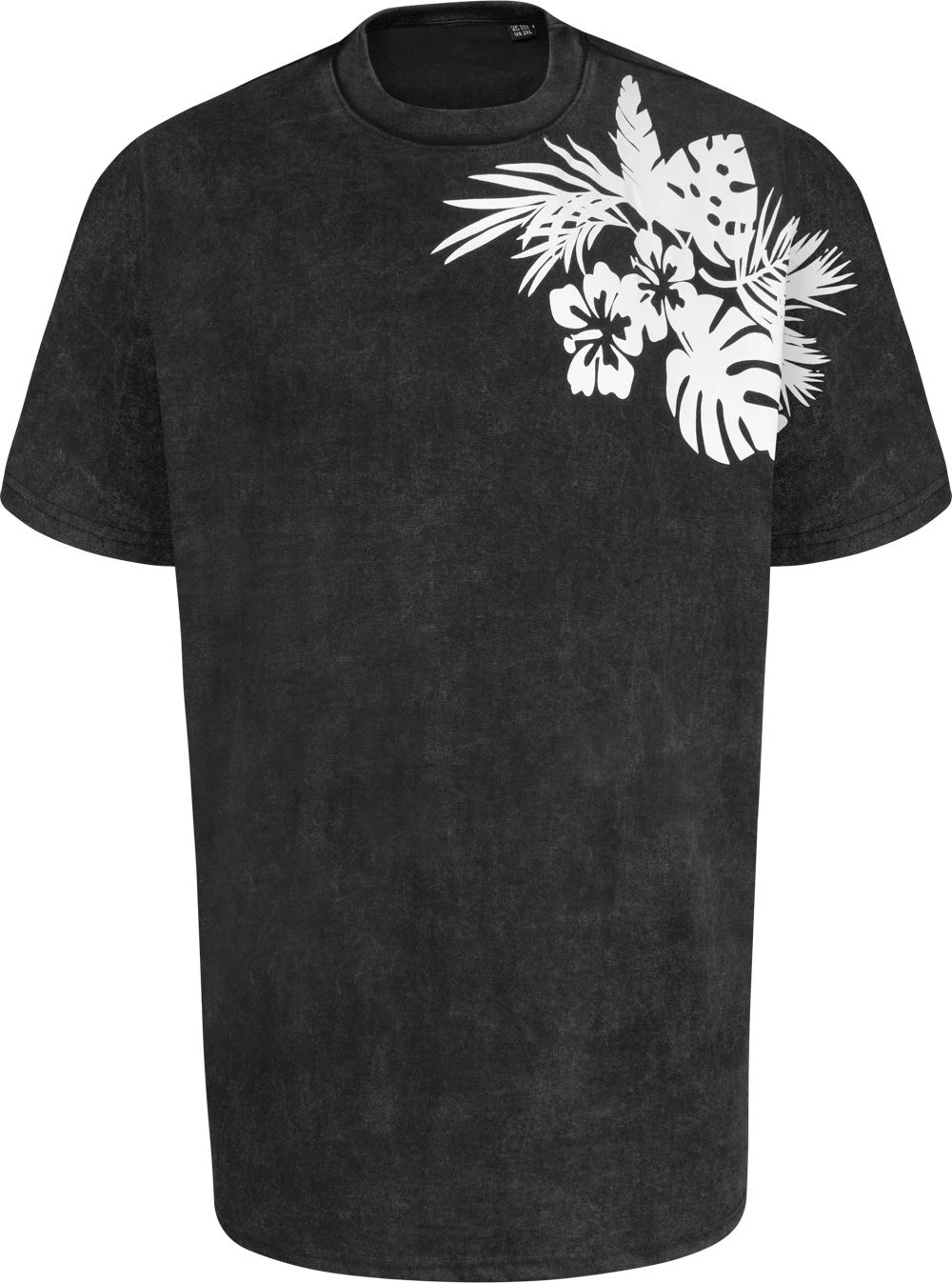 Uptheir Kurt Shoulder Print Crew Neck T-Shirt - Grey 4 Uptheir Kurt Shoulder Print Crew Neck T-Shirt - Grey - Image 2