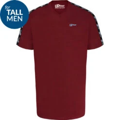 Uptheir Tri Two TALL Shoulder Tape V-Neck T-Shirt - Maroon -Famous Menswear Store tumbnail 9e845e3b b70a 4dbb b071 ffb34d3995ac