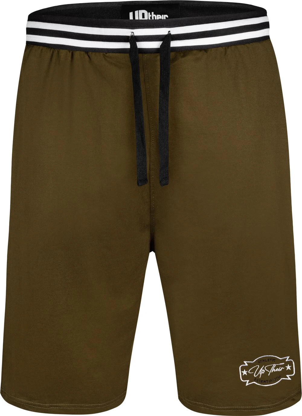 Uptheir Bolt TALL Contrast Stripe Waistband Shorts - Green 3 Uptheir Bolt TALL Contrast Stripe Waistband Shorts - Green