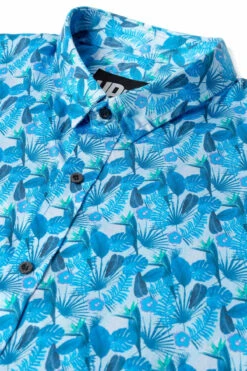 Uptheir Melford Tropical Print Floral SS Shirt - Blue 10 Uptheir Melford Tropical Print Floral SS Shirt - Blue -Famous Menswear Store tumbnail a1ed55a8 db52 4dfa 8311 5b43a9c1948b