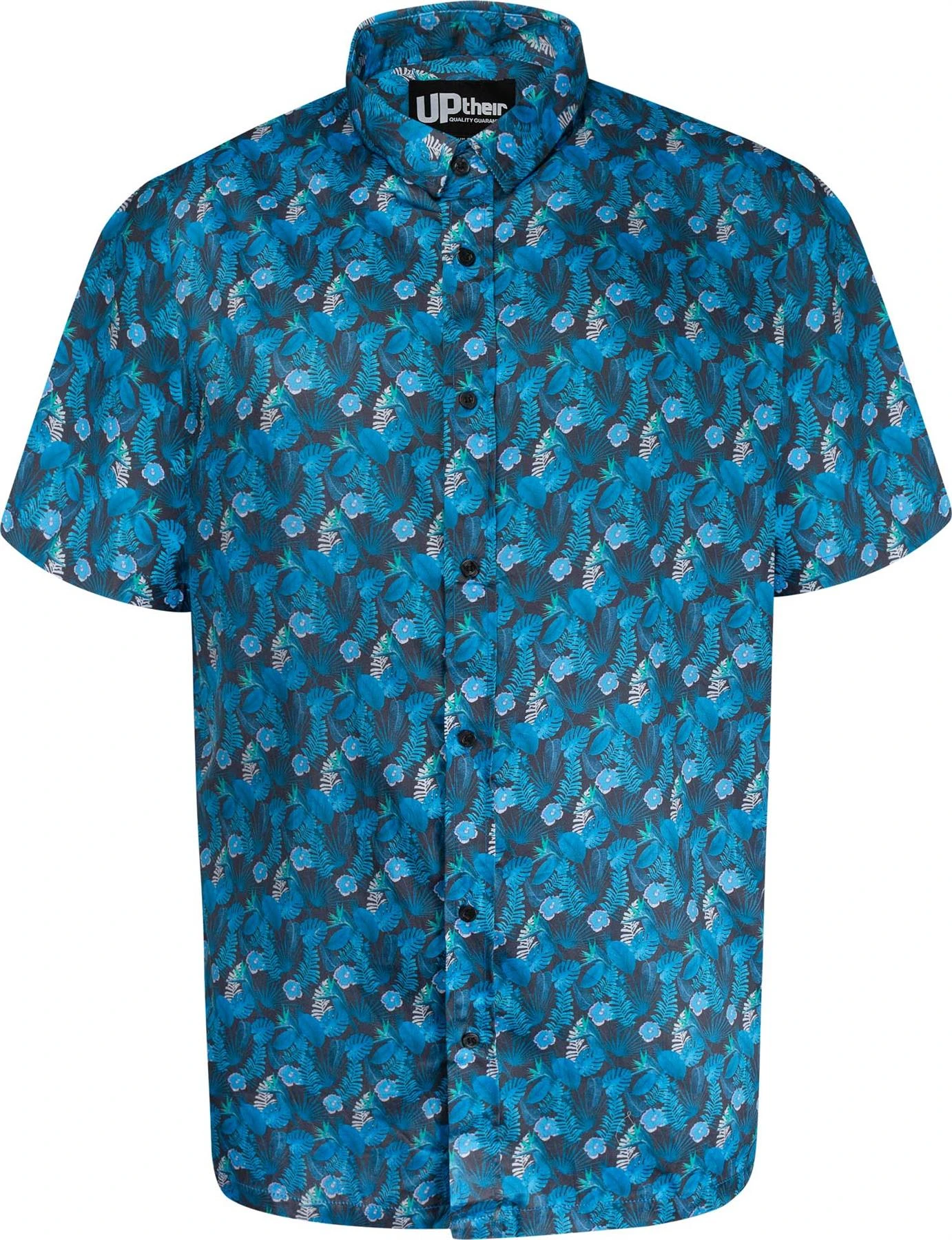 Uptheir Melford Tropical Print Floral SS Shirt - Navy 3 Uptheir Melford Tropical Print Floral SS Shirt - Navy