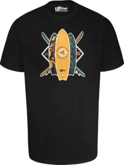 Uptheir Iron Surf Board Graphic Print T-Shirt - Black -Famous Menswear Store tumbnail a3560cf1 d856 4c1c aa2f 75738edead2c