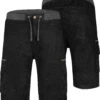 Uptheir Aragon TALL Ribbed Waistband Denim Shorts Black