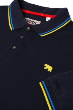 Duke D555 Hamford TALL Tipped Collar Pique Polo Shirt - Navy -Famous Menswear Store tumbnail a4d38ca5 14fb 4e6d 9a63 b241af9d6e93