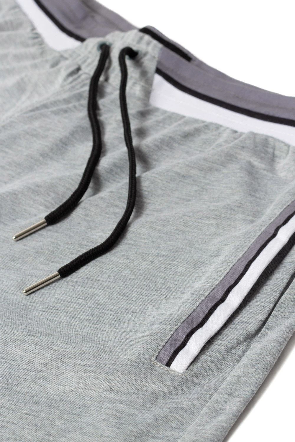 Uptheir Gambit TALL Contrast Waist Jersey Shorts - Light Grey 6 Uptheir Gambit TALL Contrast Waist Jersey Shorts - Light Grey - Image 4