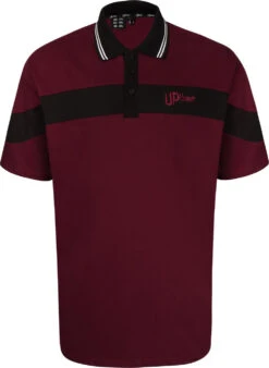 Uptheir So Clever Colour Block Polo - Burgundy